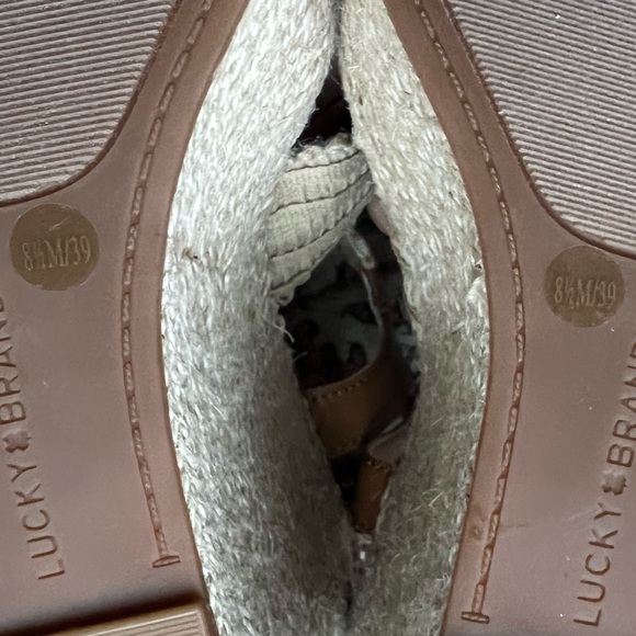 NWOB Lucky Brand crochet chunky platform espadrilles, size 8.5 - Picture 5 of 8